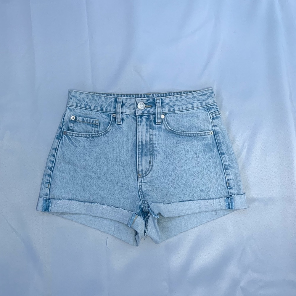 Garage mom jean shorts